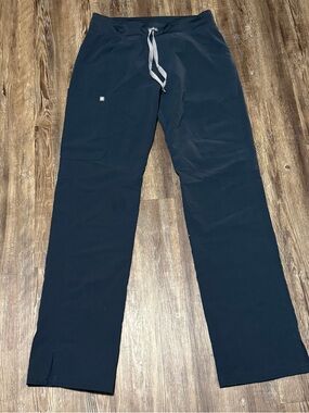 Figs Kade Cargo Scrub Pants Women's XS Tall Dark Teal Pull On Stretchy Workwear